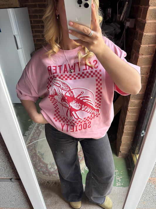 lobster pink tee