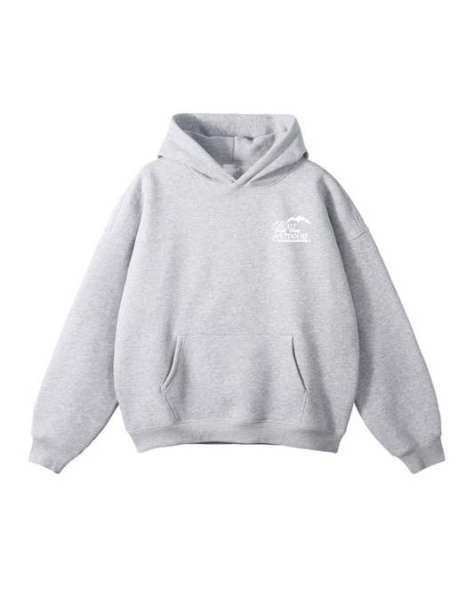 BUILT FOR THE OUTDOORS GREY HOODIE
