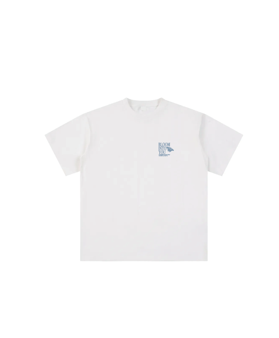 bloom into you white tee