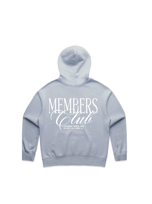 MEMBERS CLUB POWDER BLUE HOODIE