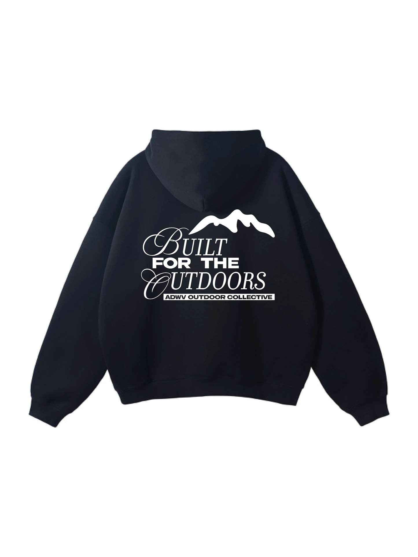 BUILT FOR THE OUTDOORS BLACK HOODIE