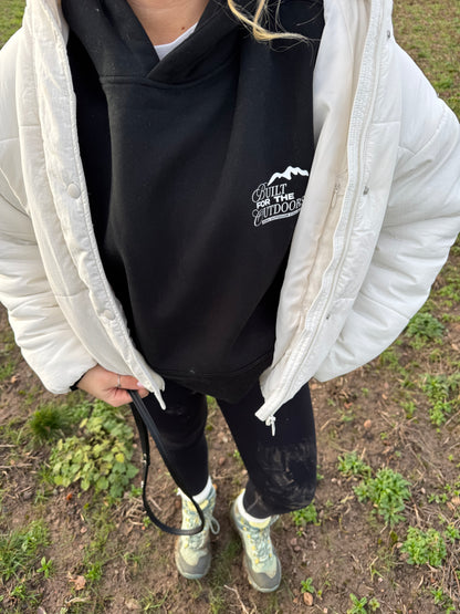 BUILT FOR THE OUTDOORS BLACK HOODIE