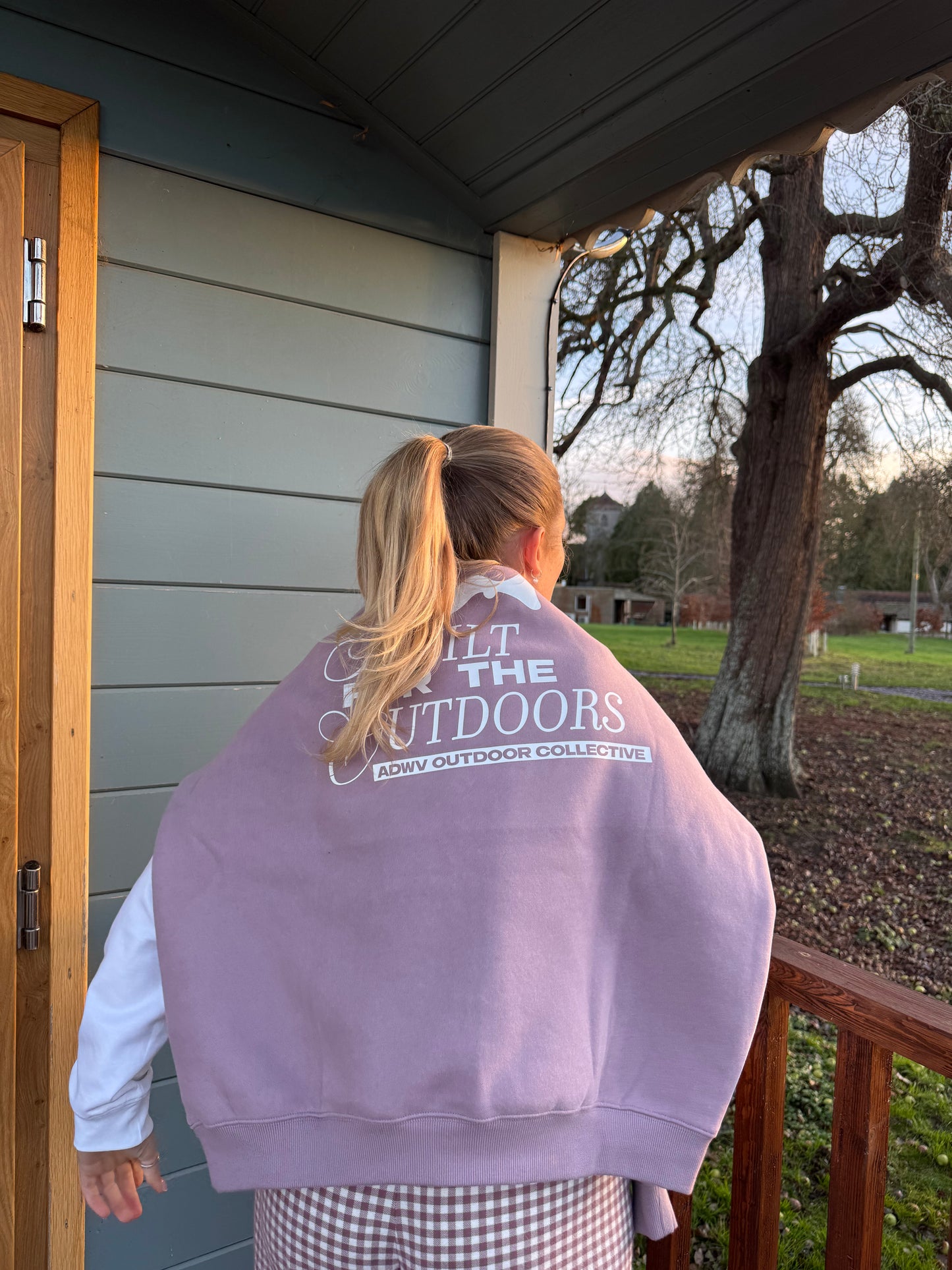 BUILT FOR THR OUTDOORS MAUVE HOODIE