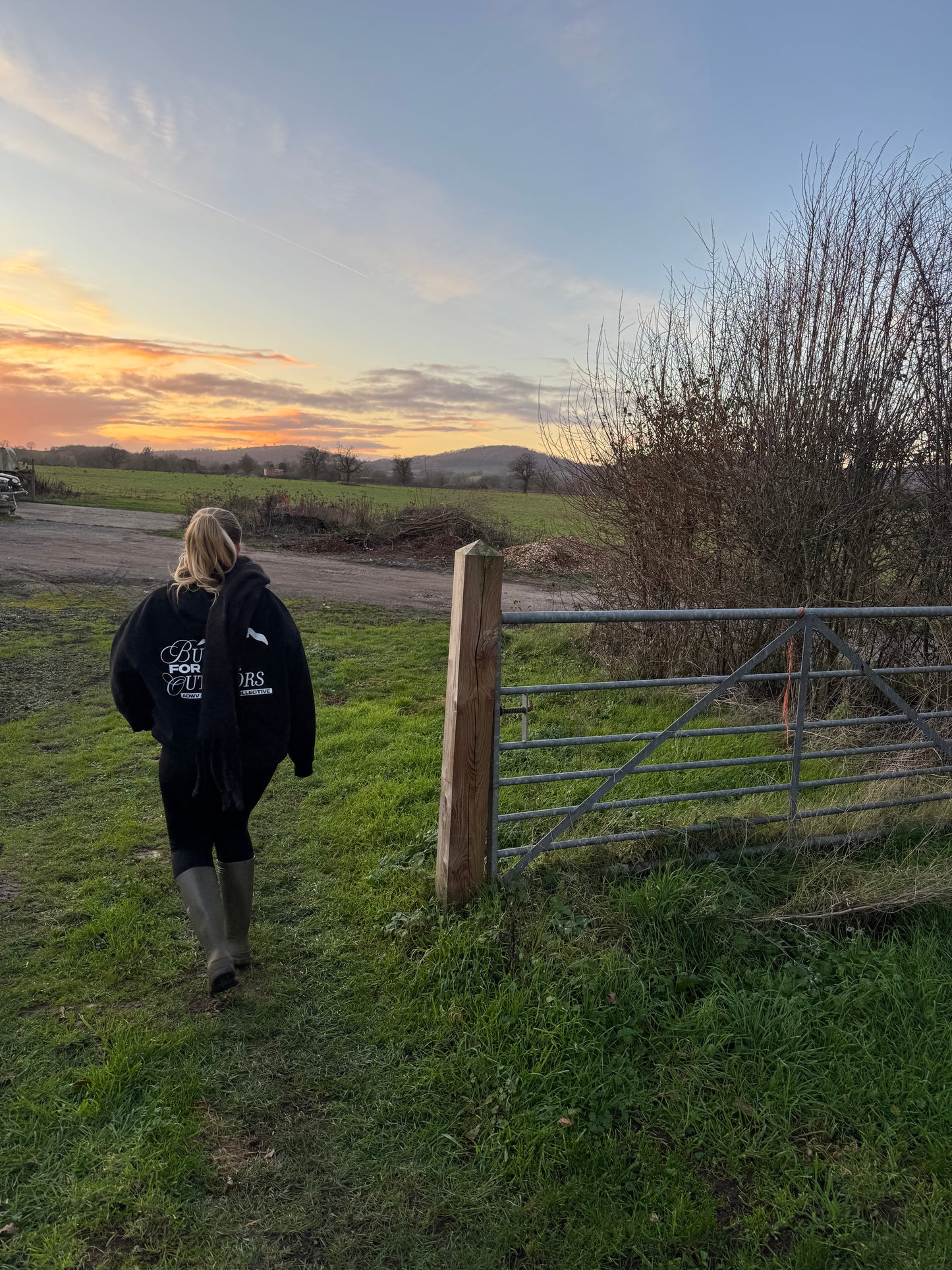 BUILT FOR THE OUTDOORS BLACK HOODIE