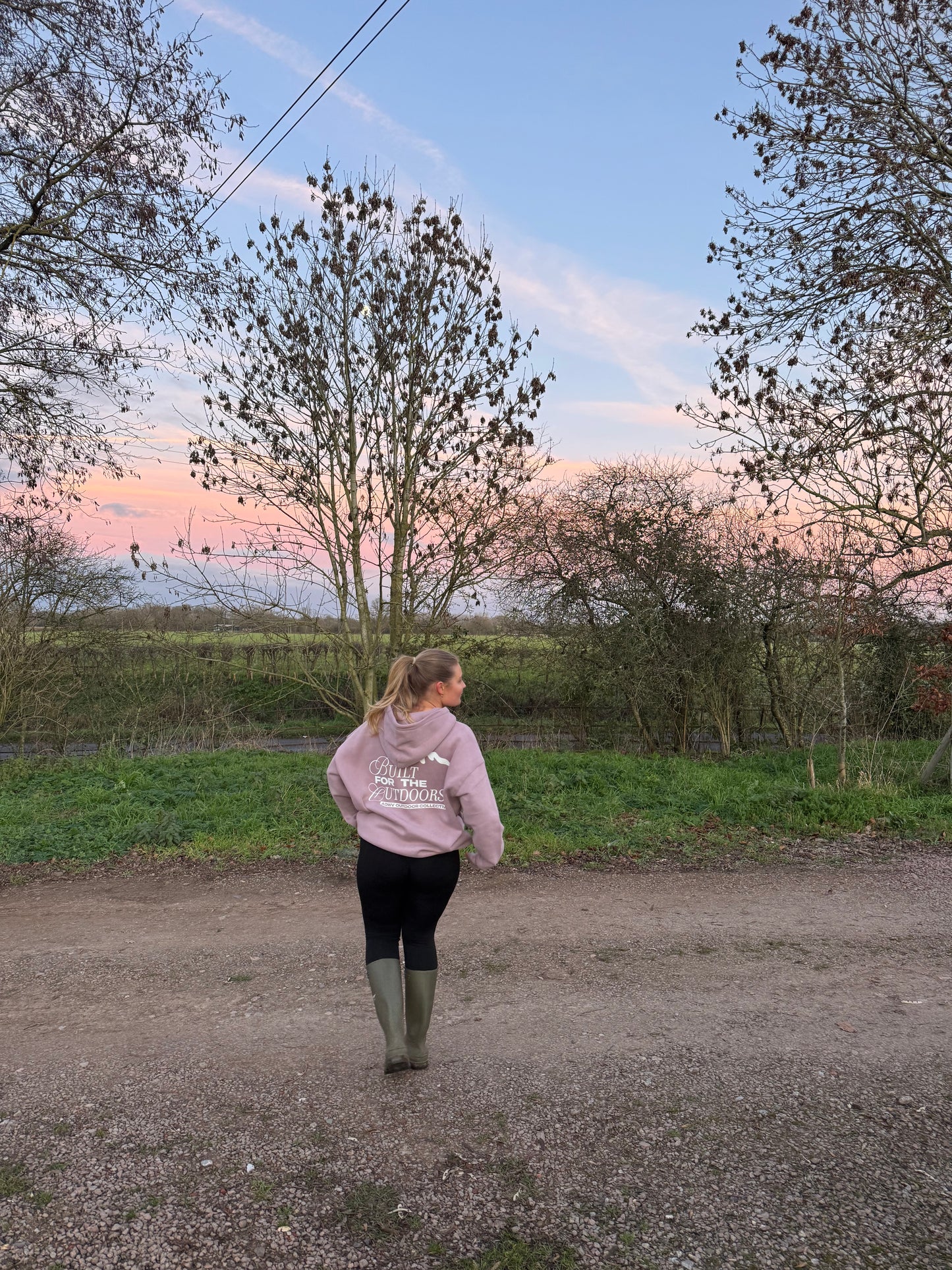 BUILT FOR THR OUTDOORS MAUVE HOODIE