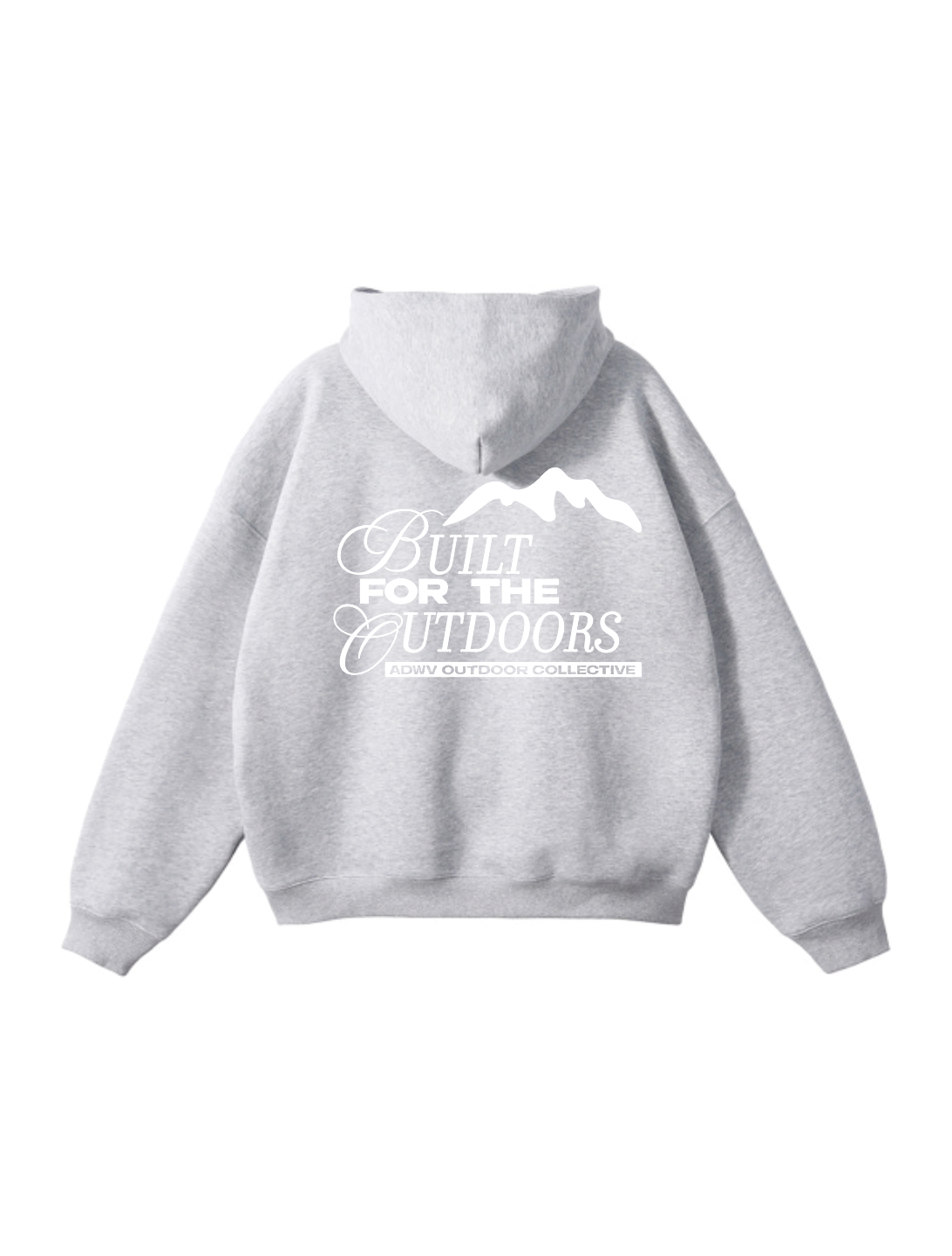 BUILT FOR THE OUTDOORS GREY HOODIE
