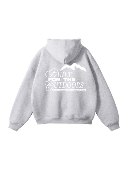 BUILT FOR THE OUTDOORS GREY HOODIE