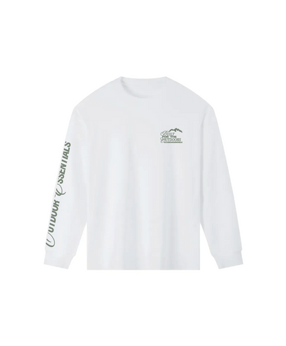 BUILT FOR THE OUTDOORS WHITE TEE IN SAGE