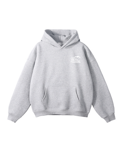 BUILT FOR THE OUTDOORS GREY HOODIE